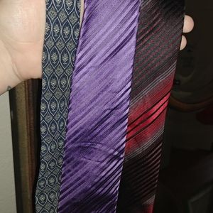 Sean Jean x George × Italian | silk ties purple red blue black pattern assorted